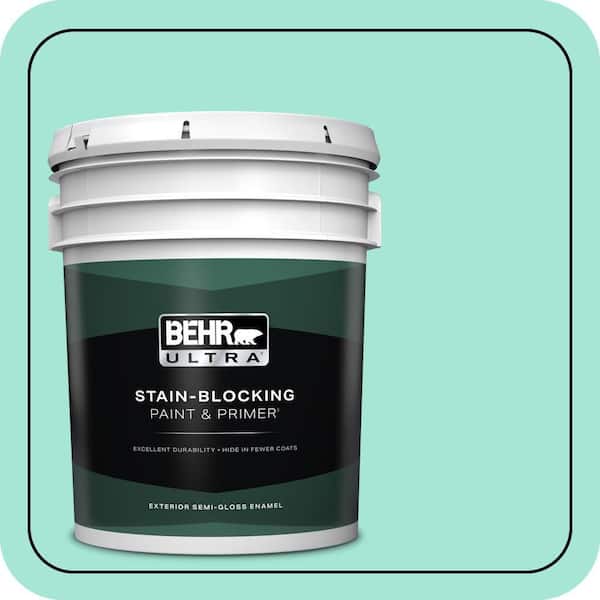 BEHR ULTRA 5 gal. #480A-2 Botanical Tint Semi-Gloss Enamel Exterior Paint & Primer
