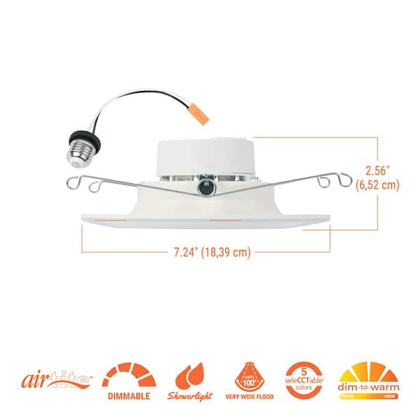 1-pack 5/6 in. 10.9-Watt RL Night Light Recessed LED Retrofit Module, 1000-Lumens, Selectable CCT, D2W