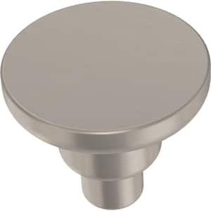 Art Deco Streamline Round 1-3/16 in. (30 mm) Modern Satin Nickel Cabinet Knob