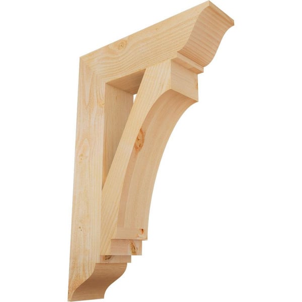 Ekena Millwork 6 in. x 36 in. x 24 in. Douglas Fir Imperial Traditional Rough Sawn Bracket