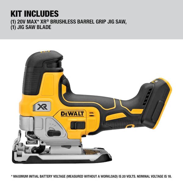 20-Volt MAX XR Lithium-Ion Cordless Brushless Jigsaw (Tool-Only)
