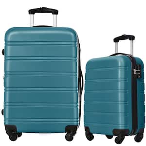 2-Piece Dark Green Spinner Wheels Luggage Set