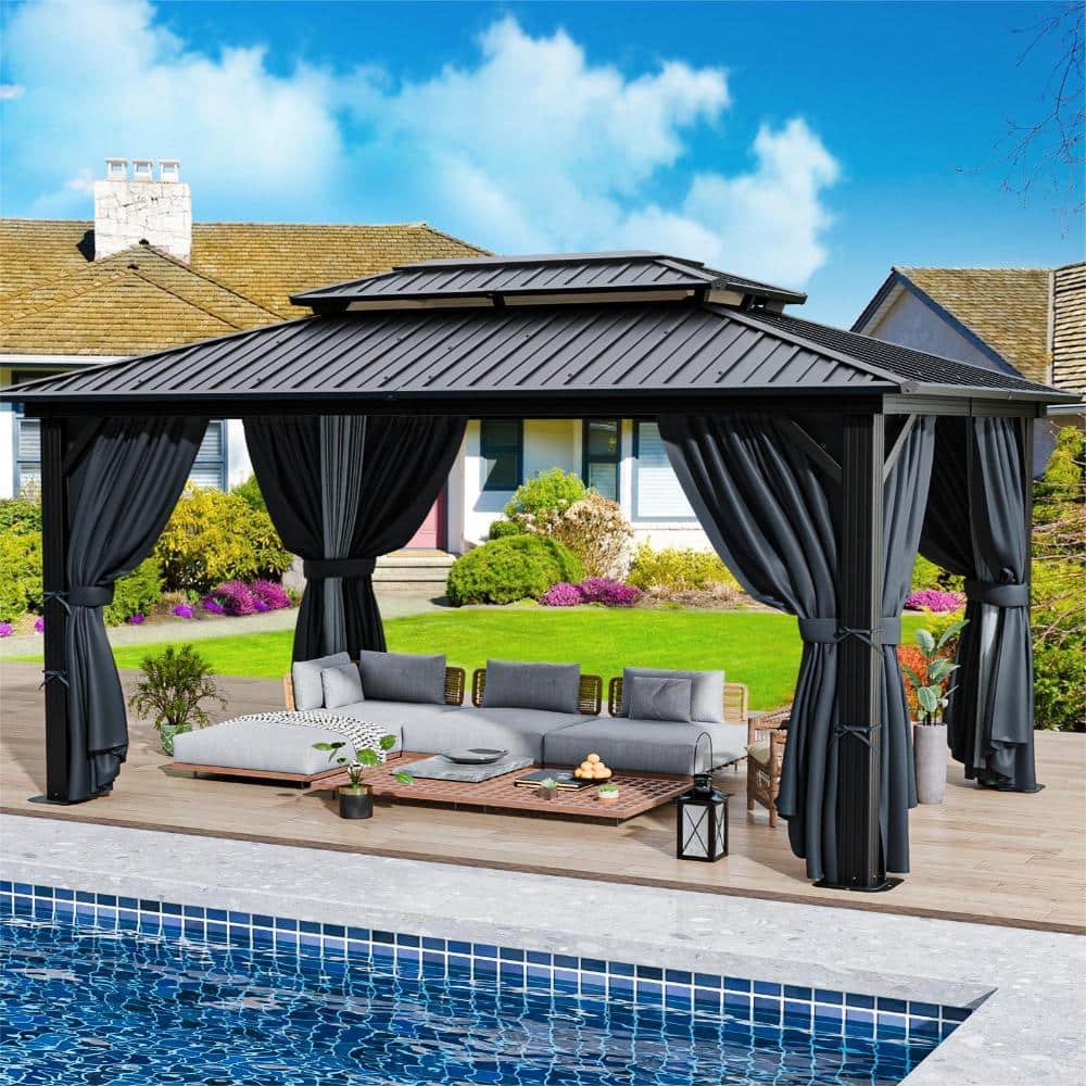 10x12 Hardtop Gazebo on Clearance with Heavy Duty Galvanized Steel Double Metal roof,Aluminum Frame price history on PriceWatchPro