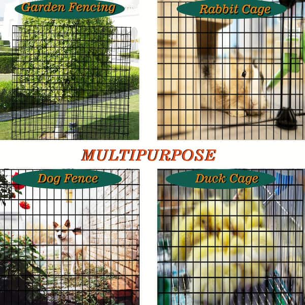 72 in. x 50 ft. 12.5-Gauge Reinforced PVC Coated Wire Mesh for Garden Fencing and Pet Enclosures, Precision Welding
