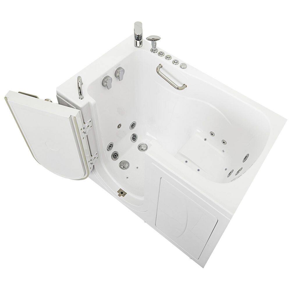 Monaco 52'' White Acrylic Walk-In Whirlpool Bathtub