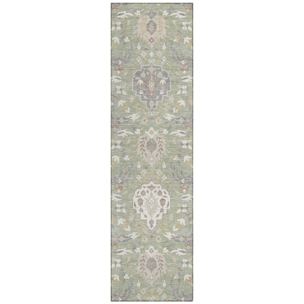 Addison Rugs Chantille Machine Washable Indoor/Outdoor Abstract ACN1026 Aloe 2 ft. 3 in. x 7 ft. 6 in. Area Rug