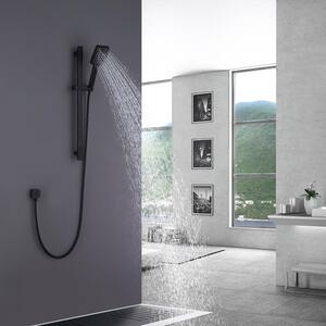 3-Spray Multifunction Slide Bar with Hand Shower in Matte Black