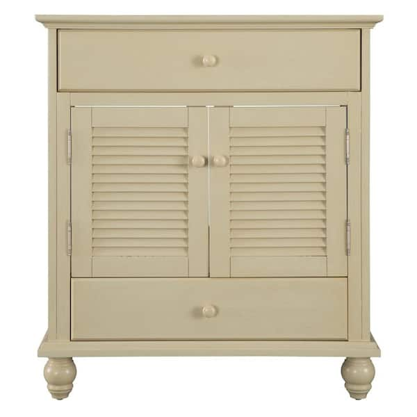 Home Decorators Collection Cottage 30 in. W x 21.63 in. D x 34 in. H Bath Vanity Cabinet without Top in Antique White