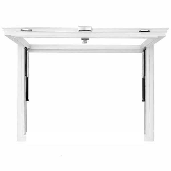 59.5 in. x 41.5 in. White Aluminum Low-E Double-Pane Clear Glass Awning Window without Bottom Frame