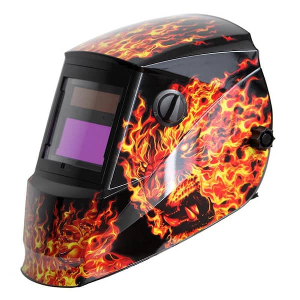 Solar Power Auto Darkening Welding Helmet with Viewing Size 3.86 in. x 1.73 in. Great for MMA, MIG, TIG