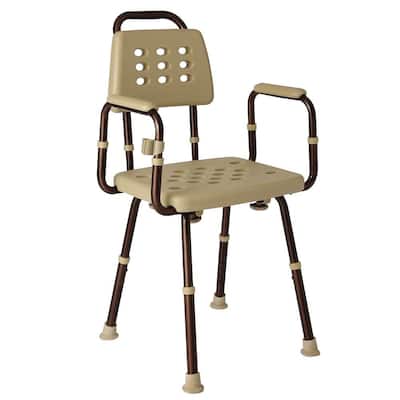 Elements Collection 22.4 in. W x 19.9 in. D Shower Seat with Back Rest with Microban