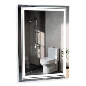 28 in. x 36 in. Rectangular Frameless Glass Horizontal Wall Mirror, Bathroom Vanity Mirror, Eco-Friendly Lens