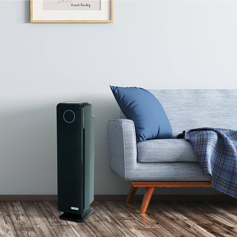 Black 28" Energy Star HEPA Air Purifier with UV-C Light