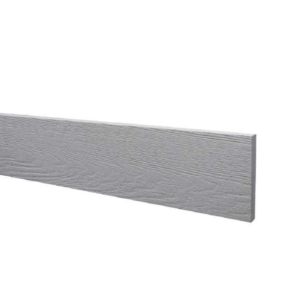 Edge 5/4 in. x 4 in. x 12 ft. Gray Primed Reversible Cedar/Smooth Texture Fiber Cement Trim
