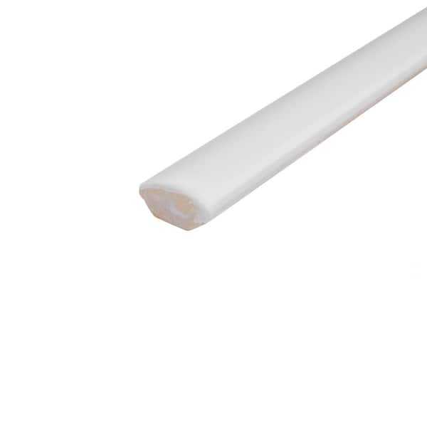Chester Demi-Bullnose Matte Bianco 1/2 in. x 12 in. Satin Ceramic Wall Tile Trim