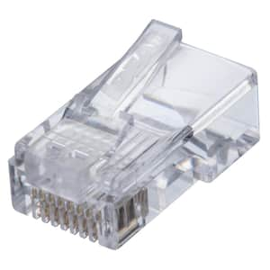 CAT5e Feed-Thru Modular Plugs, 10/Card