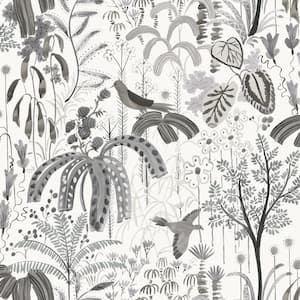 Willow Misty Grey Removable Peel and Stick Vinyl Wallpaper Sample