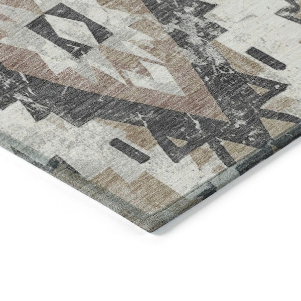 Chantille Machine Washable Indoor/Outdoor Abstract ACN1878 Taupe 8 ft. x 10 ft. Accent Rug