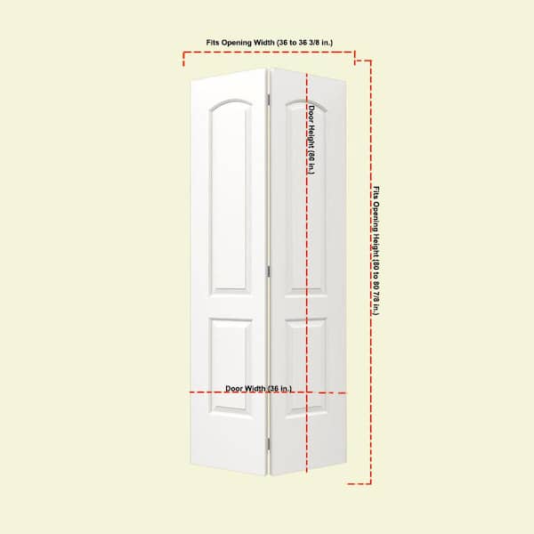 JELD-WEN 36 in. x 80 in. Caiman 2 Panel White Paint Hollow