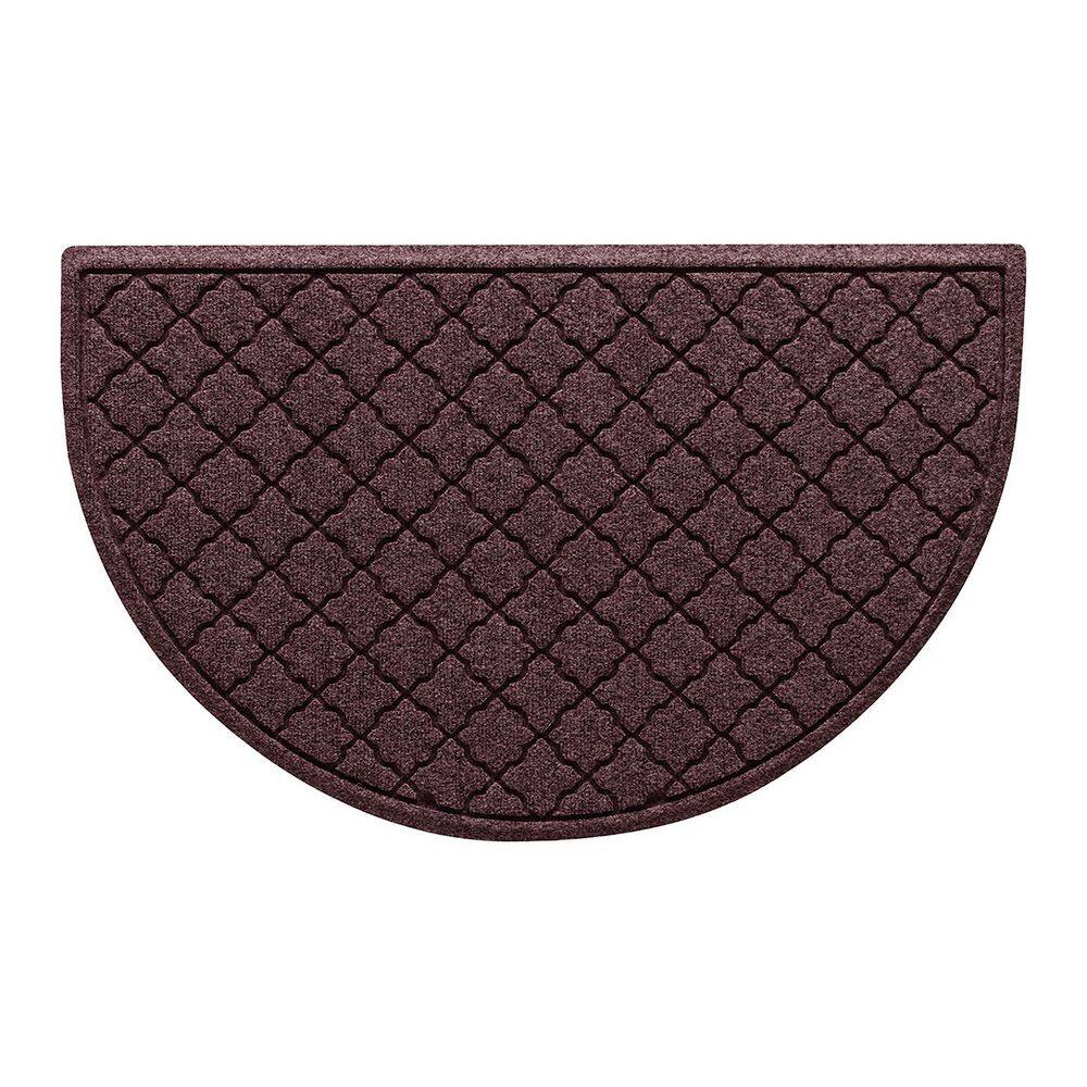 Waterhog Cordova 24 in. x 39 in. Half Round PET Polyester Indoor Outdoor Door Mat Bordeaux price history on PriceWatchPro