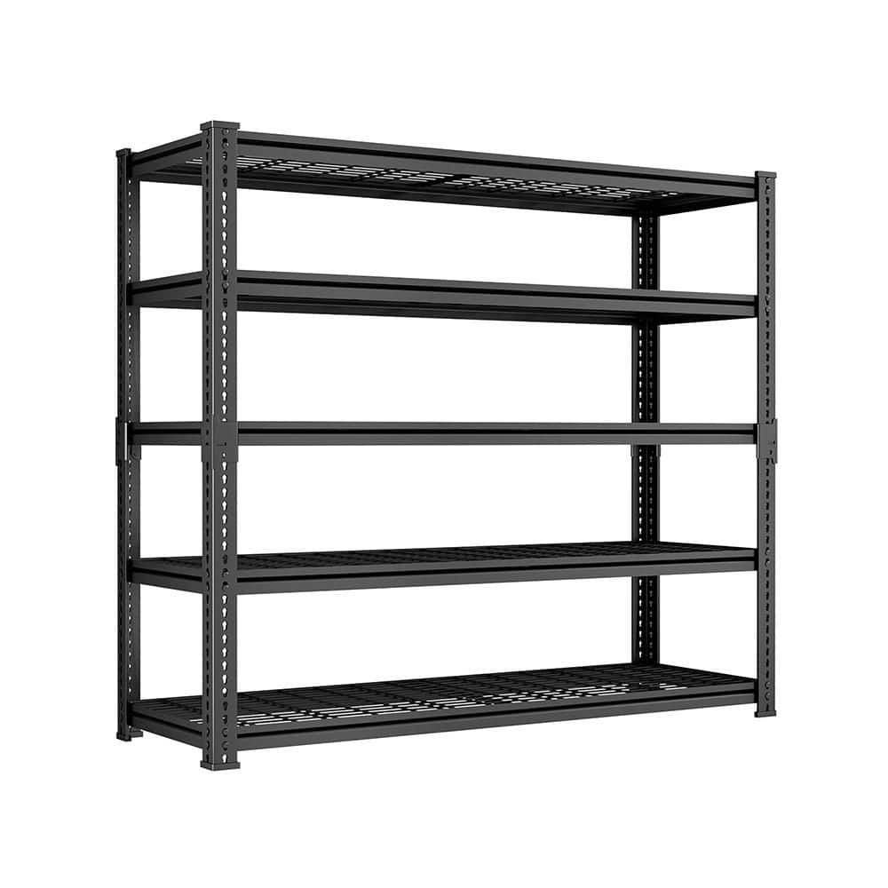5-Tier 48 in W x 72 in H x 18 in D Black All-Metal Heavy-Duty Garage Shelving Unit price history on PriceWatchPro