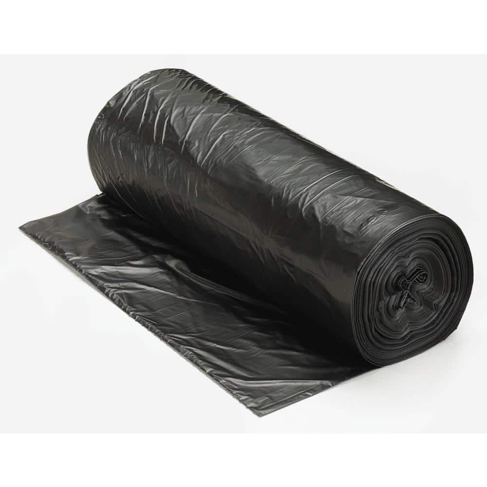 Institutional 56 Gal. 22 mic 43 in. x 48 in. Standard Trash Bags Black Trash Can Liner (25 per Roll, 6-Rolls per Case) price history on PriceWatchPro