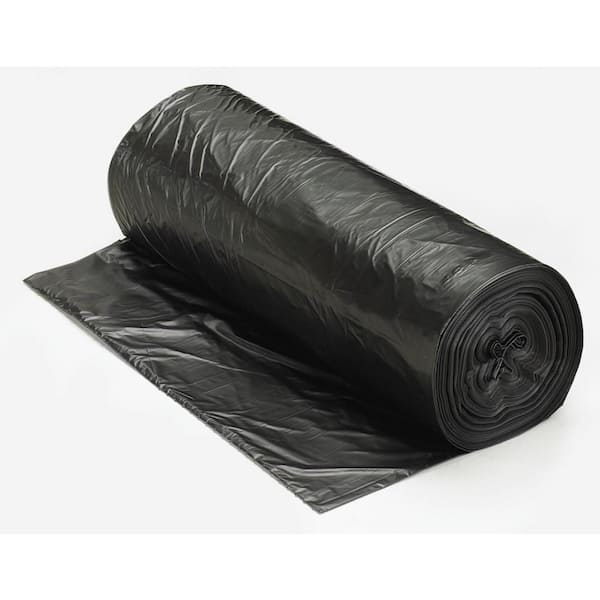 Renown Institutional 56 Gal. 22 mic 43 in. x 48 in. Standard Trash Bags Black Trash Can Liner (25 per Roll, 6-Rolls per Case)