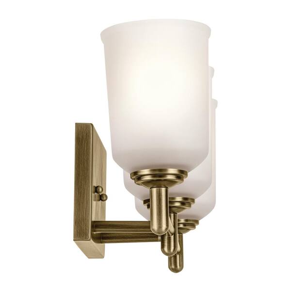 KICHLER Shailene 21 in. 3-Light Natural Brass Traditional Bathroom