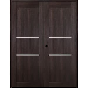 Vona 07 3H 60 in. x 80 in. Right Hand Active Veralinga Oak Wood Composite Double Prehung Interior Door