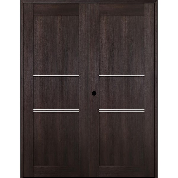Belldinni Vona 07 3H 72 in. x 80 in. Right Hand Active Veralinga Oak Wood Composite Double Prehung Interior Door