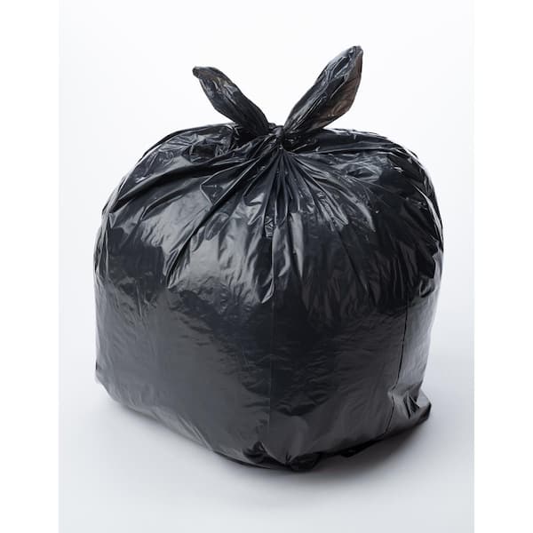 PlasticMill 13 Gallon Black Tall Drawstring Bags, 1.2 Mil , 24x31, 200 Bags/ Case