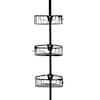 Zenna Home NeverRust Aluminum Tension Pole Corner Shower Caddy in Matte  Black 2141ALBKL - The Home Depot