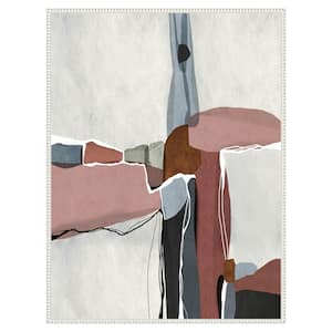 "Moony" by Roberto Moro 1-Piece Floater Frame Giclee Abstract Canvas Art Print 42 in. x 32 in.