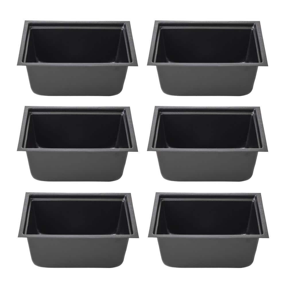 14 in. Black Plastic Multi-Purpose Utility Tub (6-Pack)