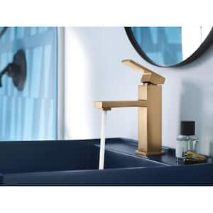 Revyl Single Hole Single Handle Bathroom Faucet in Bronzed Gold