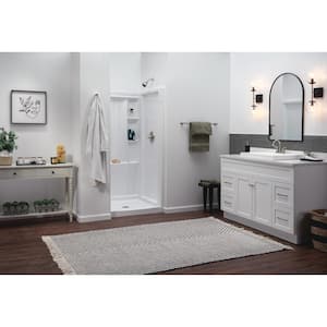 Classic 500 36 in. L x 36 in. W Alcove Shower Pan Base with Center Drain in High Gloss White