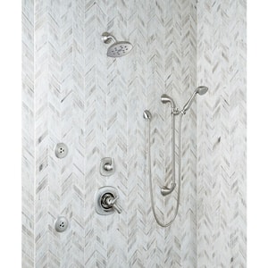 Palisandro Chevron 12 in. x 12 in. x 10 mm Polished Marble Mosaic Tile (10 sq. ft. / case)