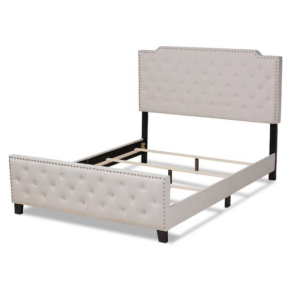 Baxton Studio Marion Beige Full Size Panel Bed
