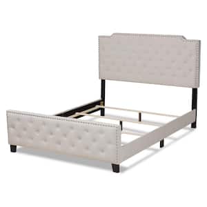 Marion Beige Queen Size Panel Bed