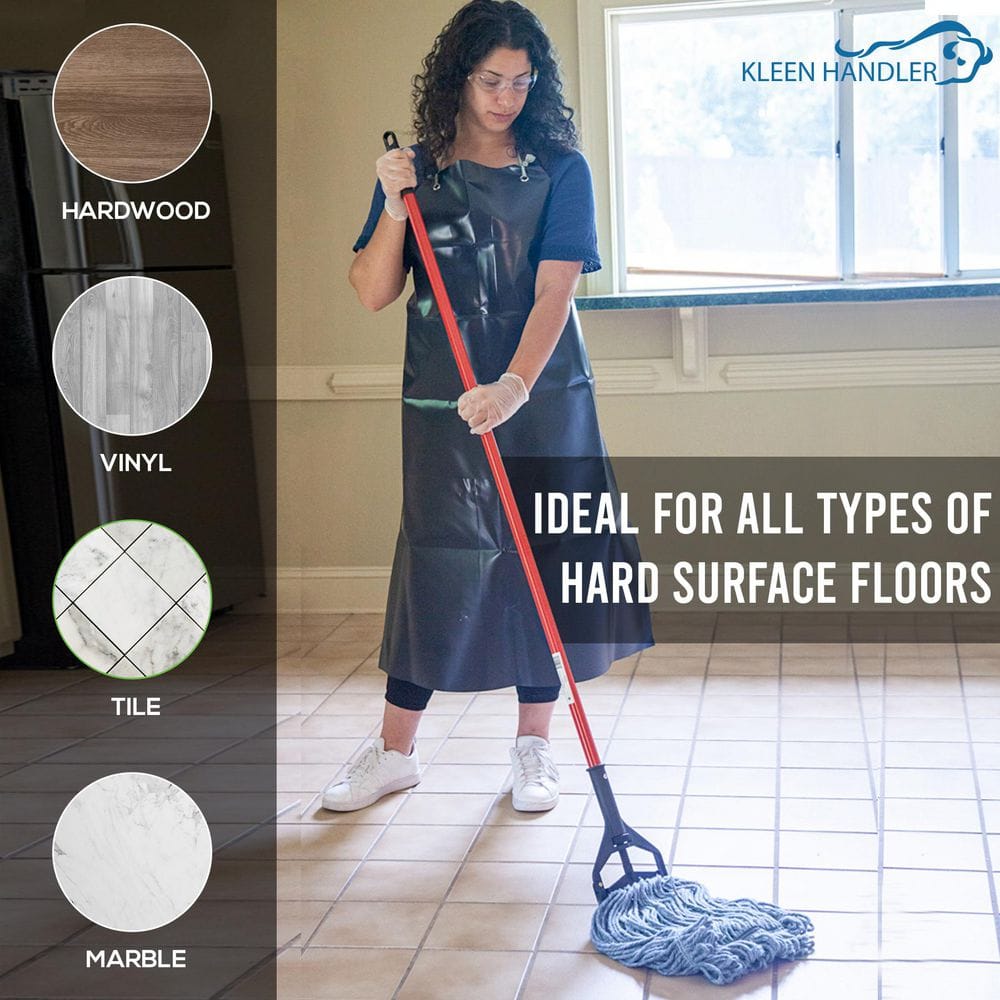 Heavy Duty Blue Cotton Flat Mop Head Replacement Pack