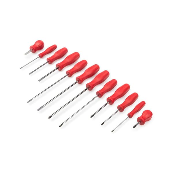 TEKTON Hard-Handle Screwdriver Set, 12-Piece (#0-#2,1/8-1/4 in ...