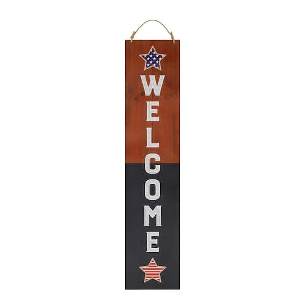 Home Accents Holiday 45 in. Summer & Patriotic Reversible Porch Sign