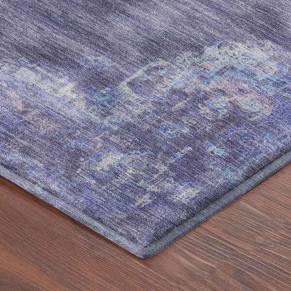 Mayfield Premium Machine Washable Abstract AMF2321 Purple 5 ft. x 7 ft. 6 in. Area Rug