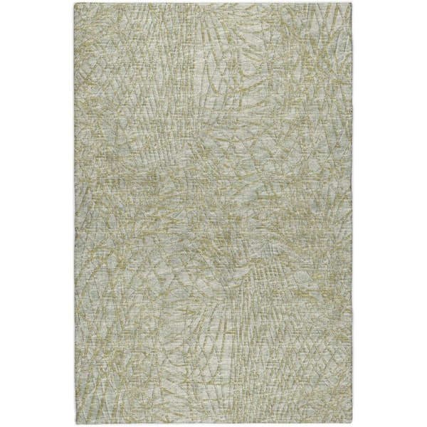 Dream Shag Premium Machine Washable Abstract ADS35 Sage 3 ft. x 5 ft. Area Rug