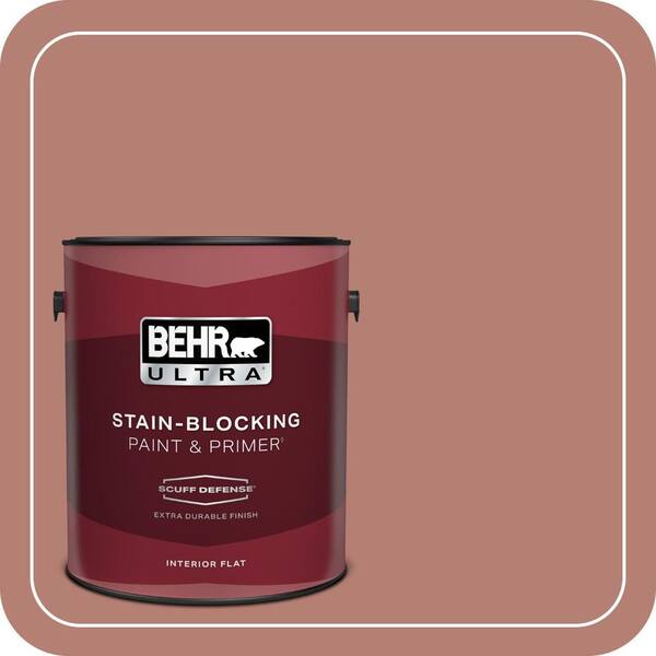 BEHR ULTRA 1 gal. #ICC-102 Copper Pot Extra Durable Flat Interior Paint & Primer