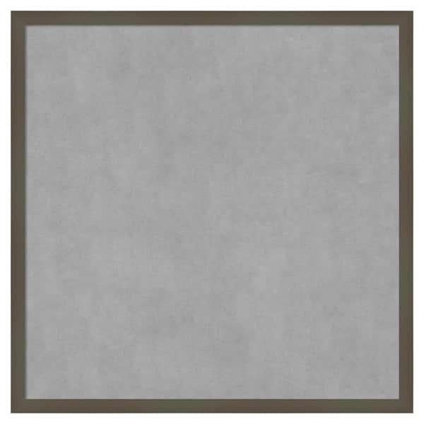 Amanti Art Svelte Clay Grey 25 in. x 25 in Framed Magnetic Board