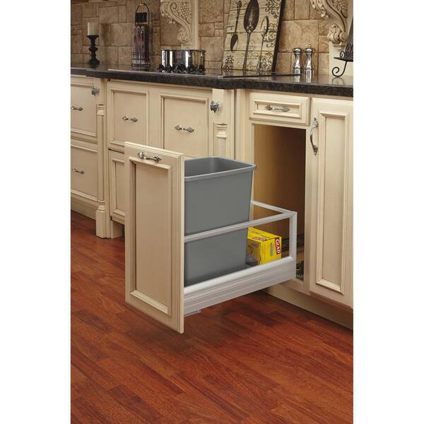 Rev-A-Shelf 32 Quart Single Trash Pull-Out Waste Container with