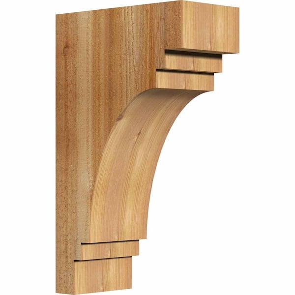Ekena Millwork 6 in. x 12 in. x 20 in. Western Red Cedar Pescadero Rough Sawn Corbel