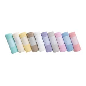 KAFTHAN Textile Multicolor Jacquard Solid Cotton Kitchen Towel Set (Set of 10)