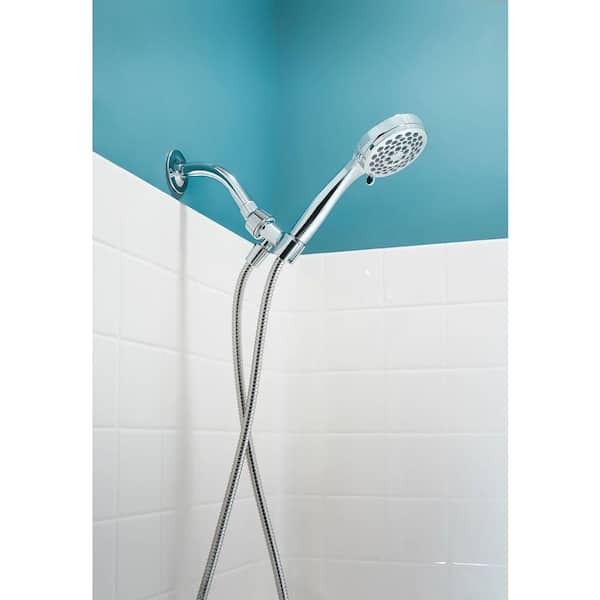 Eos 3-Spray 3.8 in. Single Wall Mount Handheld Shower Head in Chrome Eos 3-Spray 3.8 in. Single Wall Mount Handheld Shower Head in Chrome
